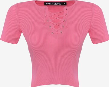 FRESHLIONS Shirt ' Lilo ' in Pink: predná strana