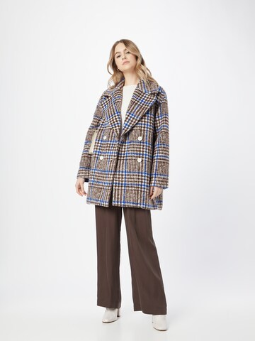 Monki Between-Seasons Coat in Blue