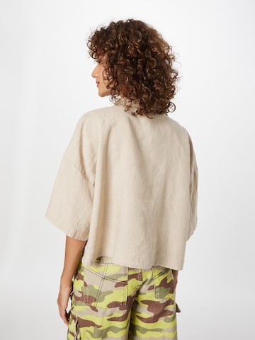 Karo Kauer Bluse in Beige