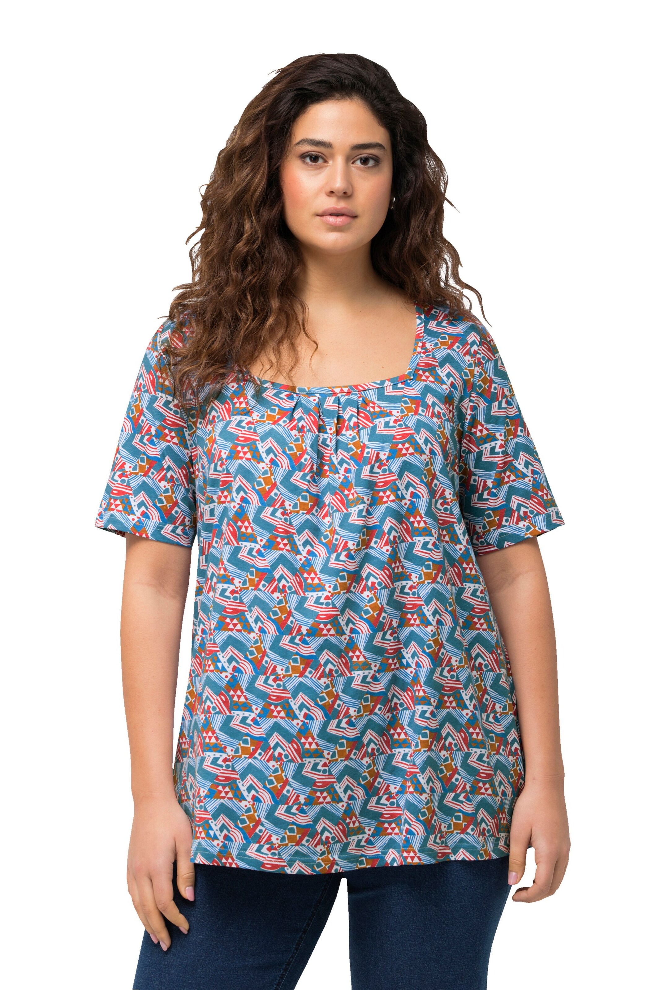 Ulla Popken Shirt in Blauw: voorkant