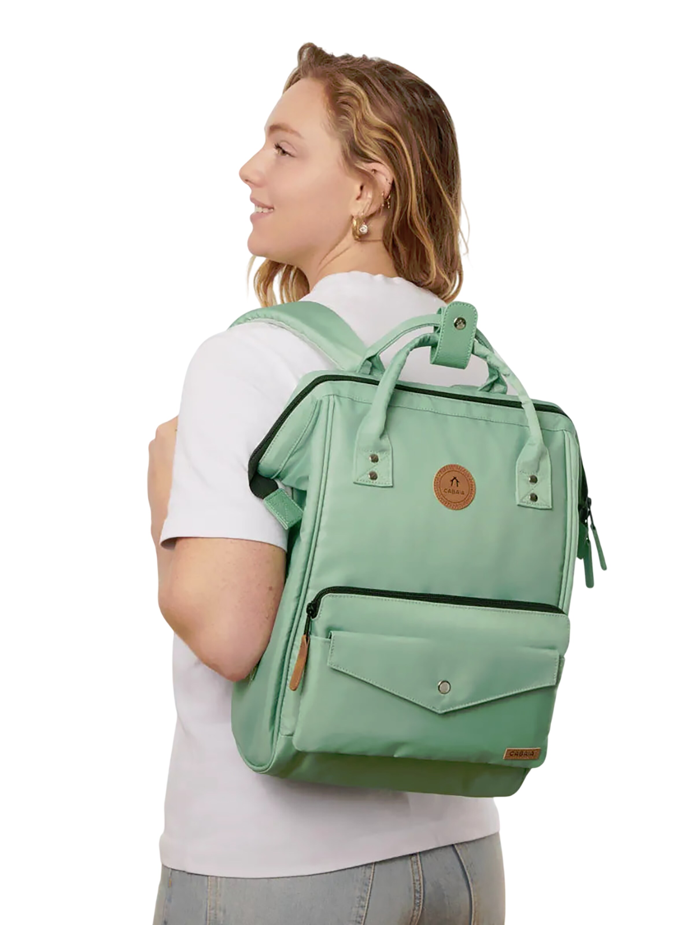 Cabaia Backpack 'Medium Tampa' in Green