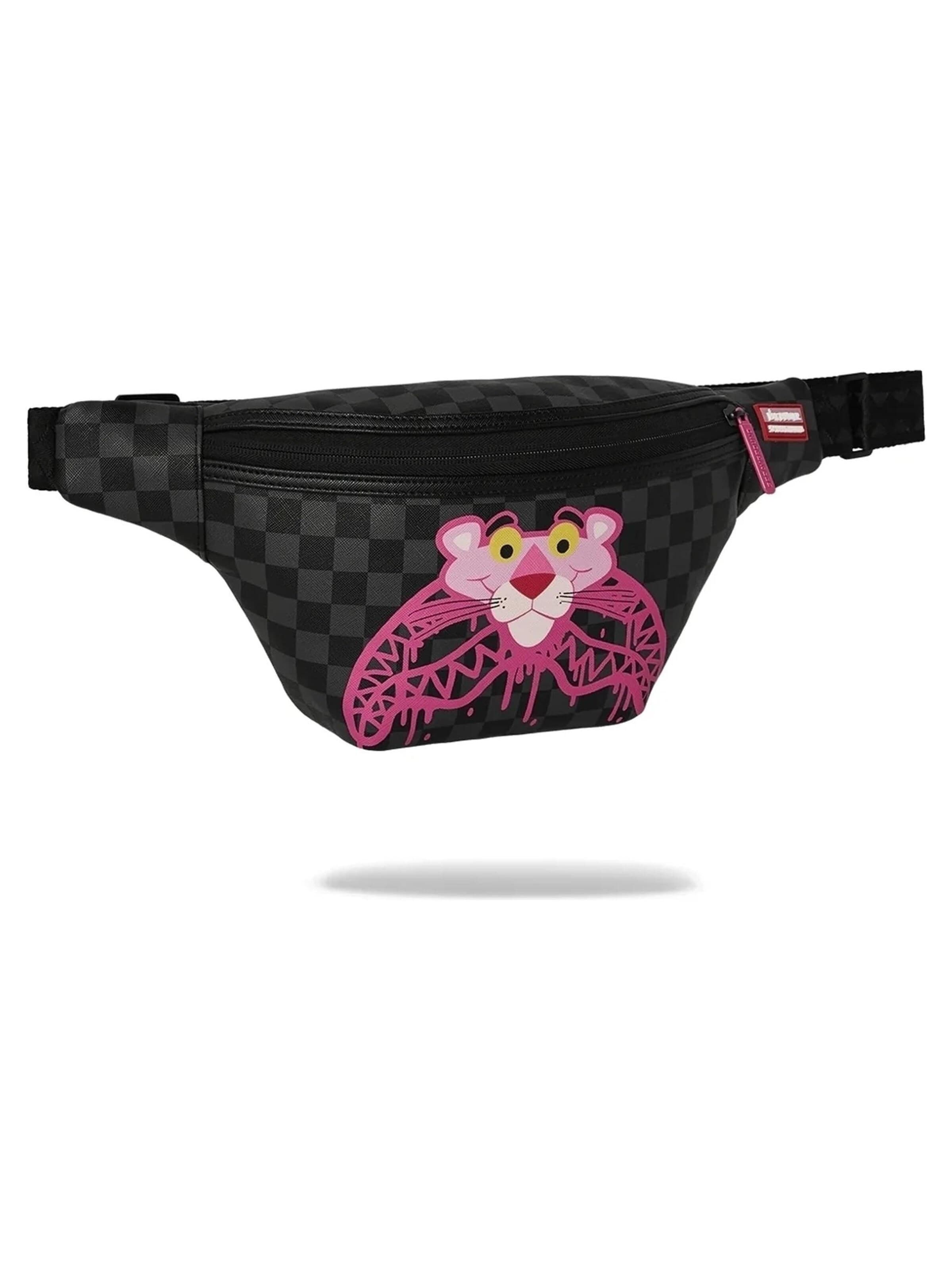 Sprayground Gürteltasche 'Ri=D1onera sprayground negra pantera rosa pink panther drippy diamonds=
 crossbody 6'‌‌‌‌‌‌‌‌ in Schwarz