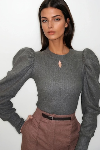 Trend Alaçatı Stili Bluza | zelena barva: sprednja stran