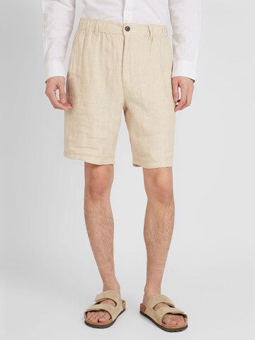 regular Pantaloni con pieghe di KnowledgeCotton Apparel in beige: frontale