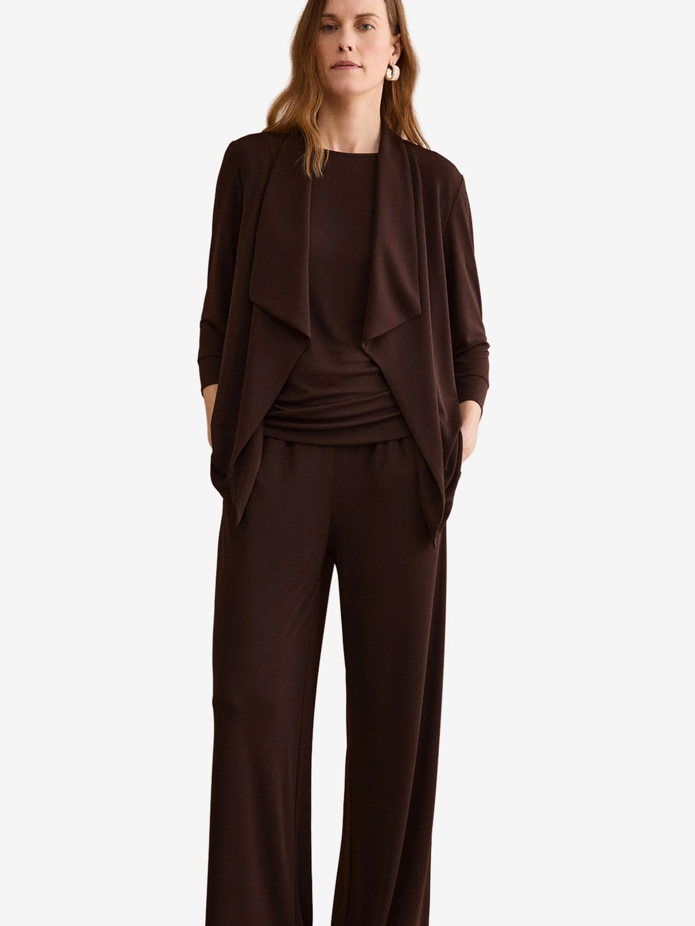 Il Lanificio Loose fit Trousers in Brown: front