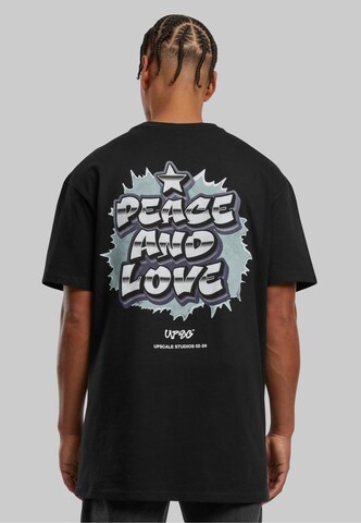 T-Shirt 'Peace&Love' MT Upscale en noir