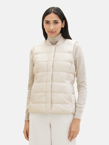 TOM TAILOR Bodywarmer in Wit: voorkant