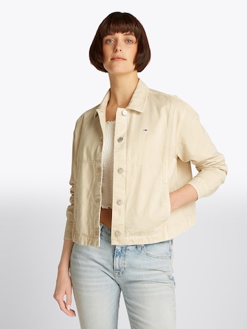 Tommy Jeans Jacke 'ESSENTIAL' in Beige: Vorderseite