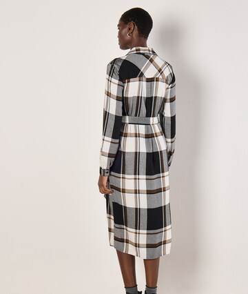 Apricot Large Check Shirt Midi Dress ' ' in Schwarz
