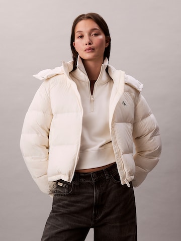Calvin Klein Jeans Overgangsjakke 'ESSENTIAL' i hvid: forside