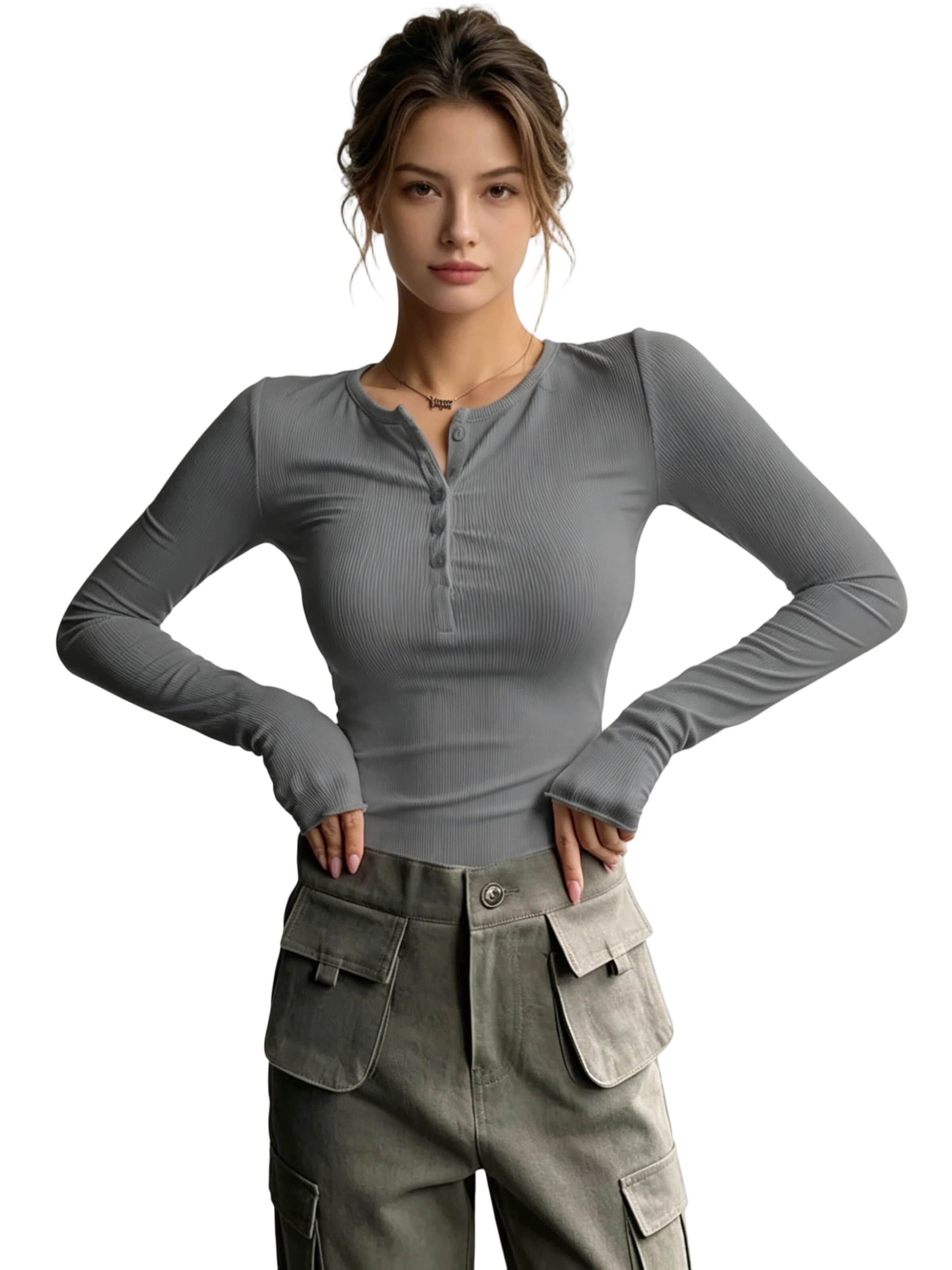 Yesfashion Shirt in Grau: Vorderseite