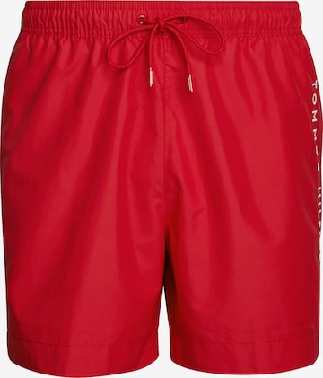 Shorts de bain TOMMY HILFIGER en rouge : devant