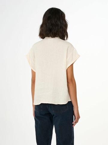 KnowledgeCotton Apparel Blouse in Beige