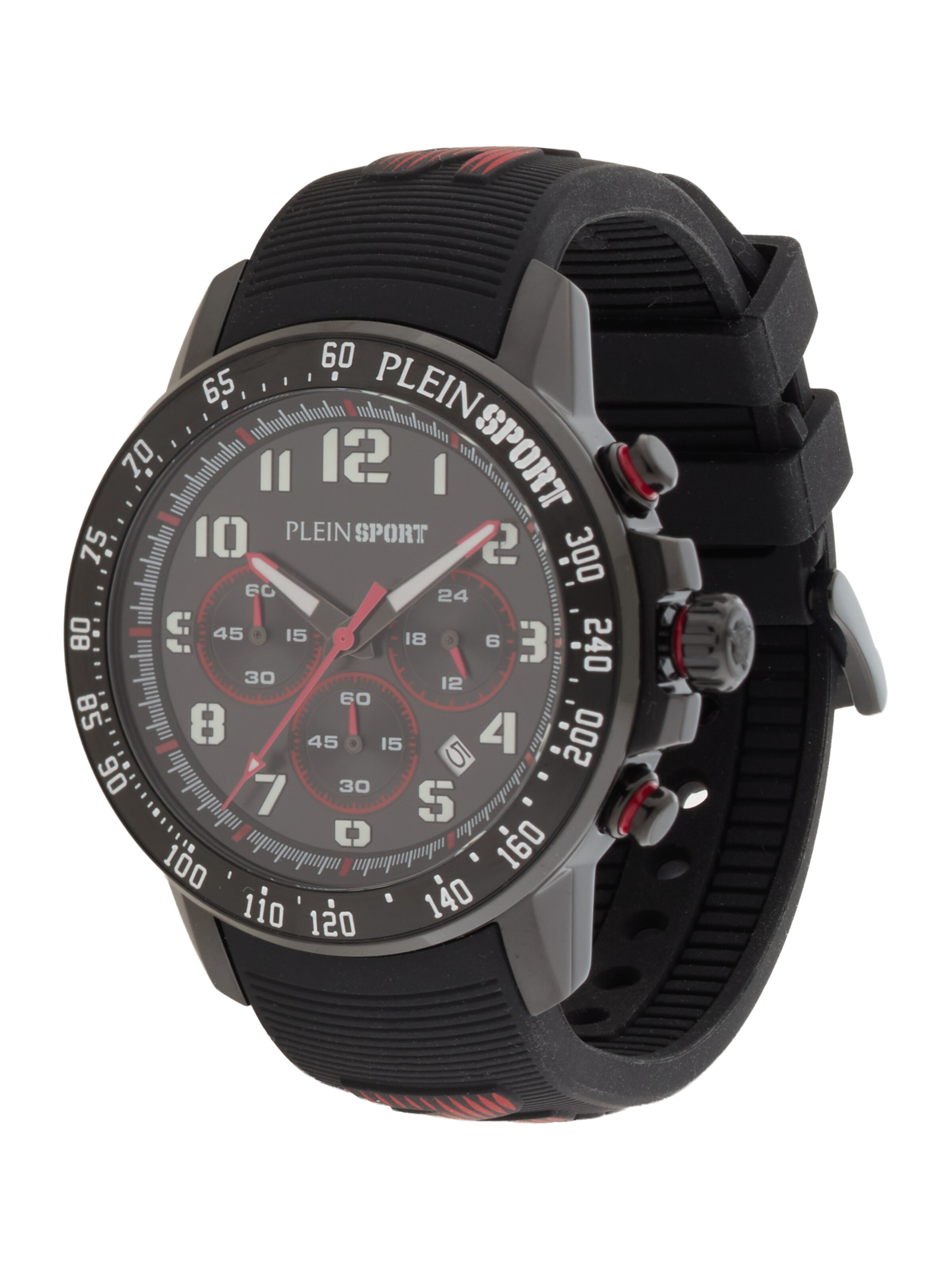 Plein Sport Аналогов часовник в черно: отпред