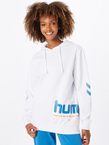 Hummel Αθλητική μπλούζα φούτερ σε λευκό: μπροστά