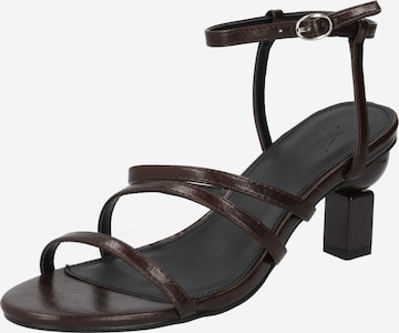 4th & Reckless Strap Sandals 'Tyler' in Brown: front
