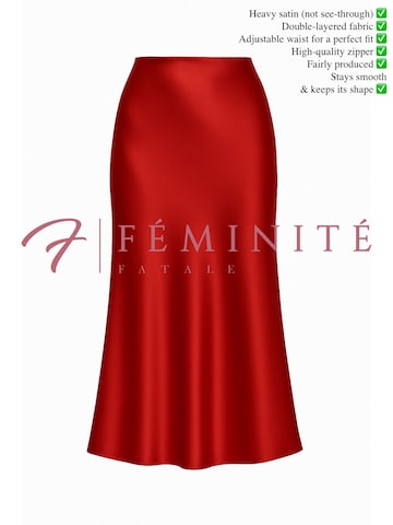 Jupe 'LEILA' FÉMINITÉ Fatale en rouge
