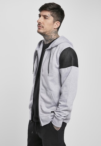 SOUTHPOLE - Sudadera con cremallera en gris