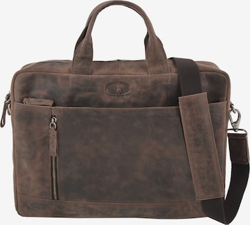 Pride and Soul Document Bag in Brown: front