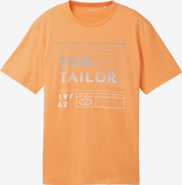 T-Shirt TOM TAILOR en orange : devant