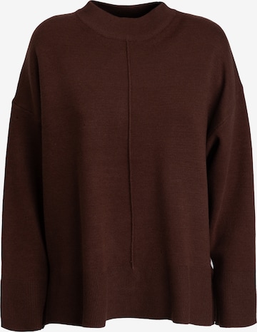 Influencer Pullover in Braun: Vorderseite