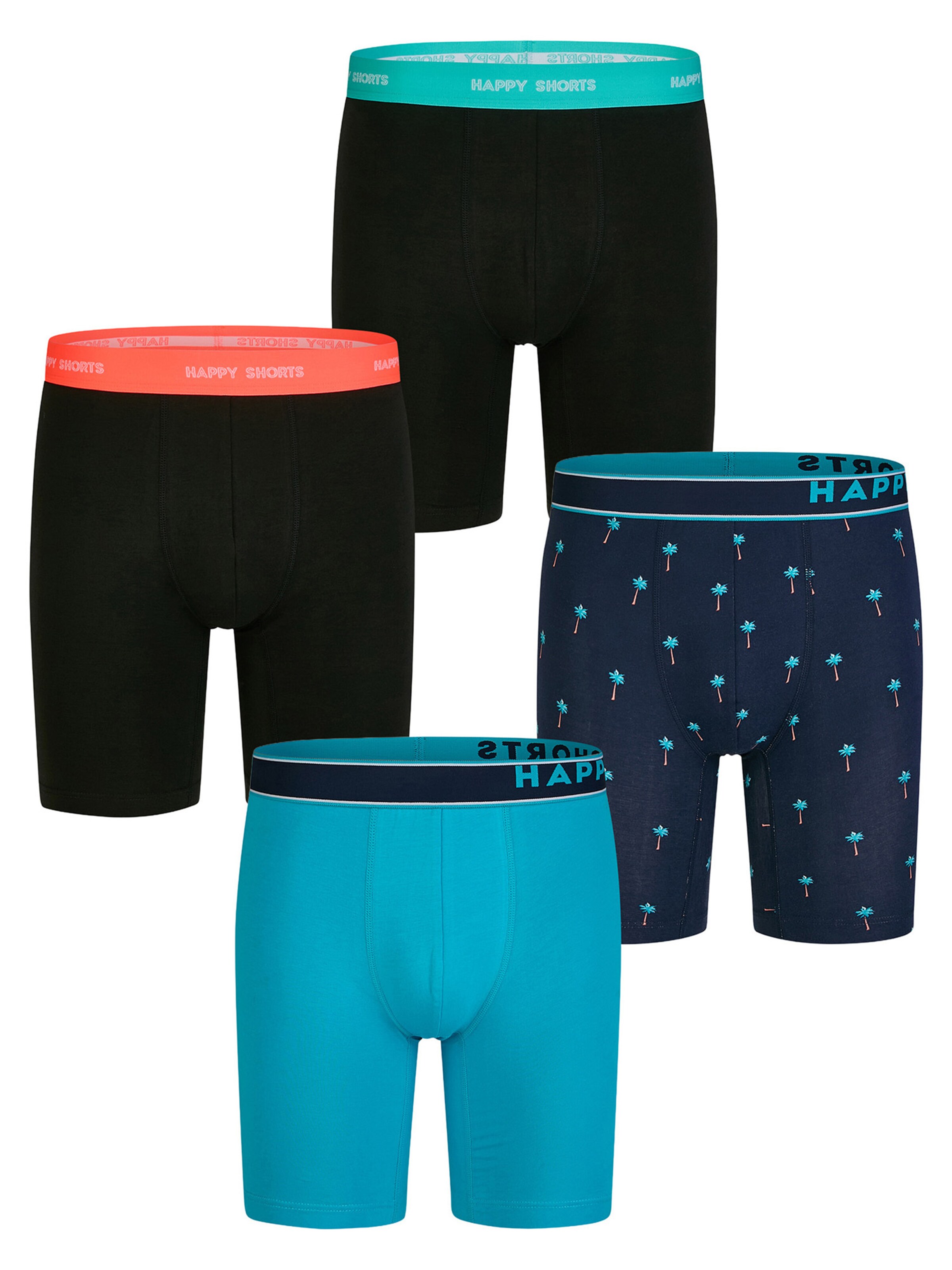 Happy Shorts Langer Boxer ' Motive ' in L in mischfarben, Produktansicht