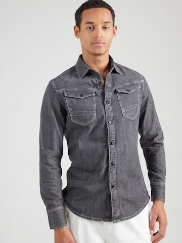 G-STAR - Ajuste regular Camisa en azul: frente