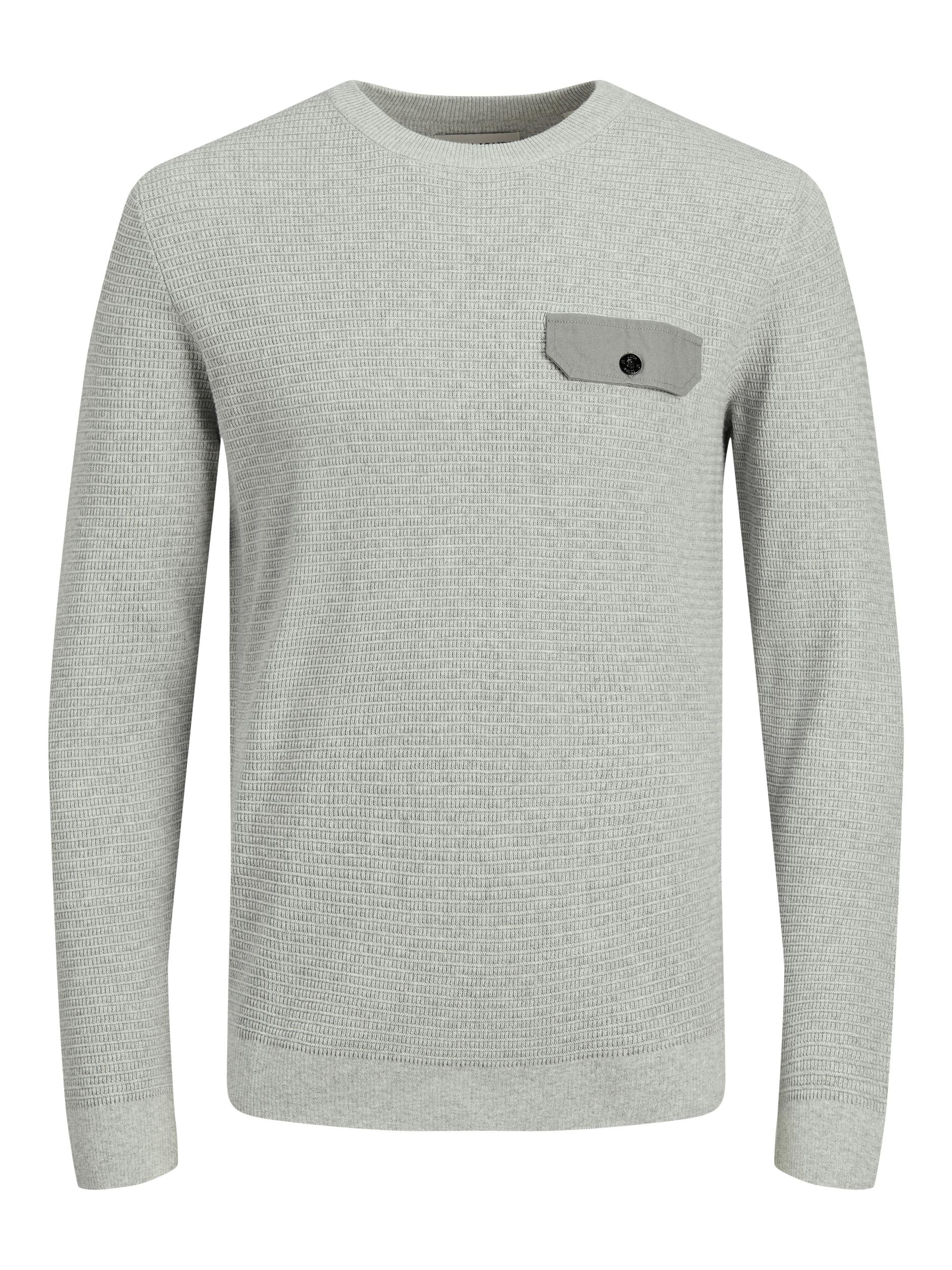 JACK & JONES Pullover Tarben in Grigio Chiaro 