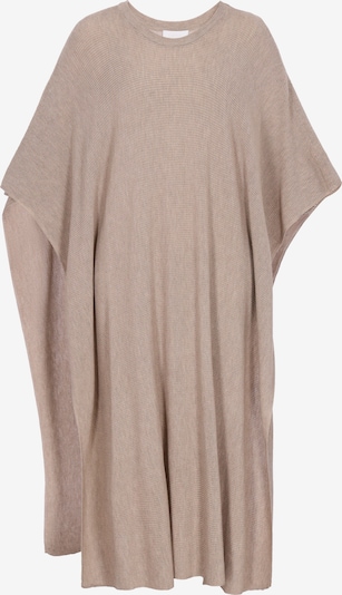 usha WHITE LABEL Poncho 'Minimalistic' in taupe, Produktansicht