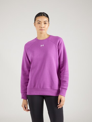 UNDER ARMOUR Sportief sweatshirt 'Rival' in Lila: voorkant