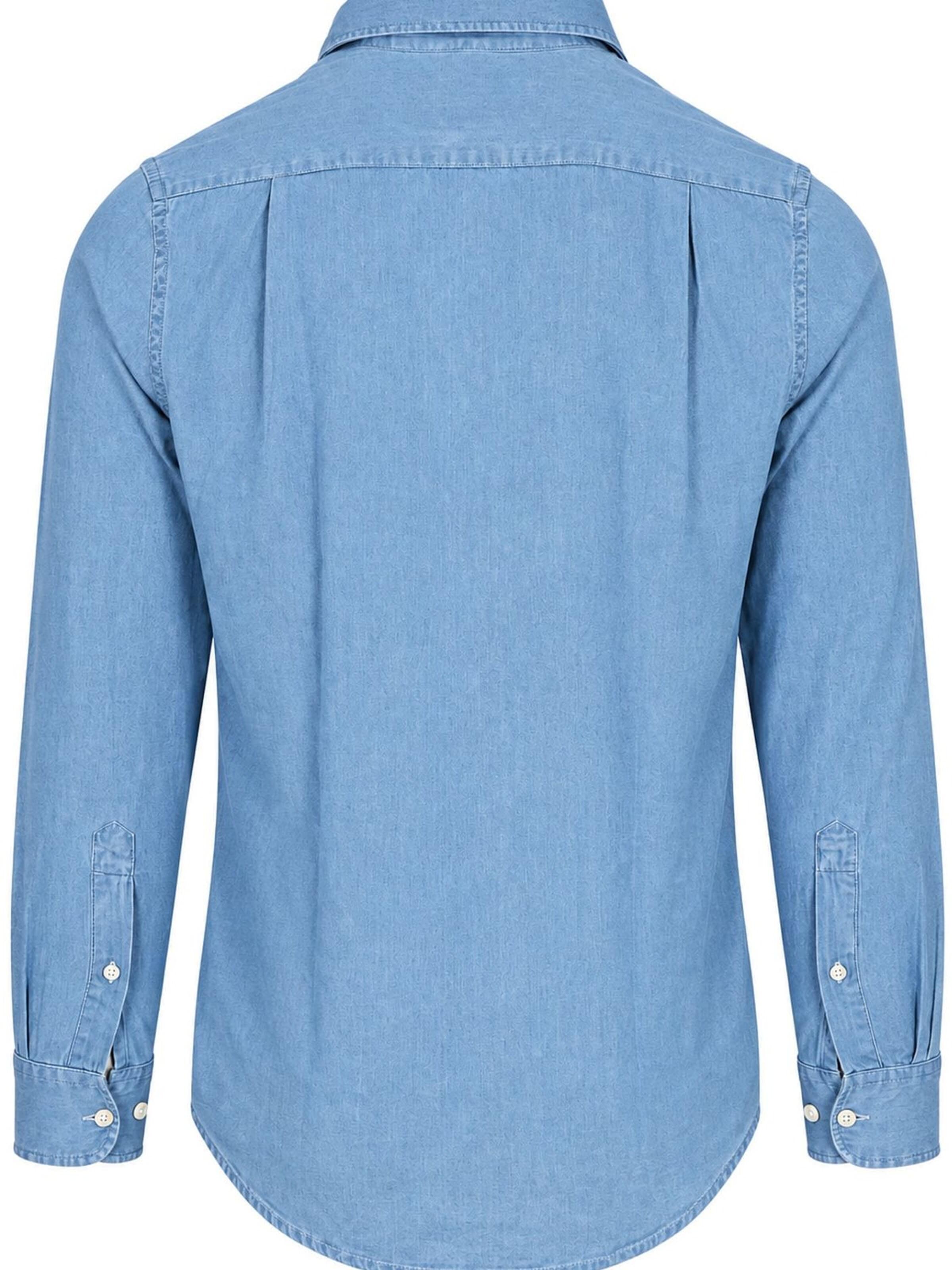 Coupe slim Chemise Suitable en bleu