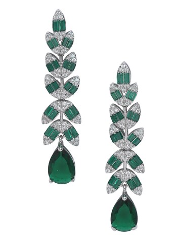 AVANT-GARDE PARIS Øreringe 'Zirelle' i grøn: forside