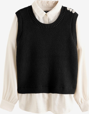 Next Strickweste in Schwarz: Vorderseite