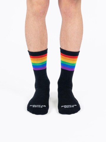 American Socks Socks 'Rainbow Pride' in Black