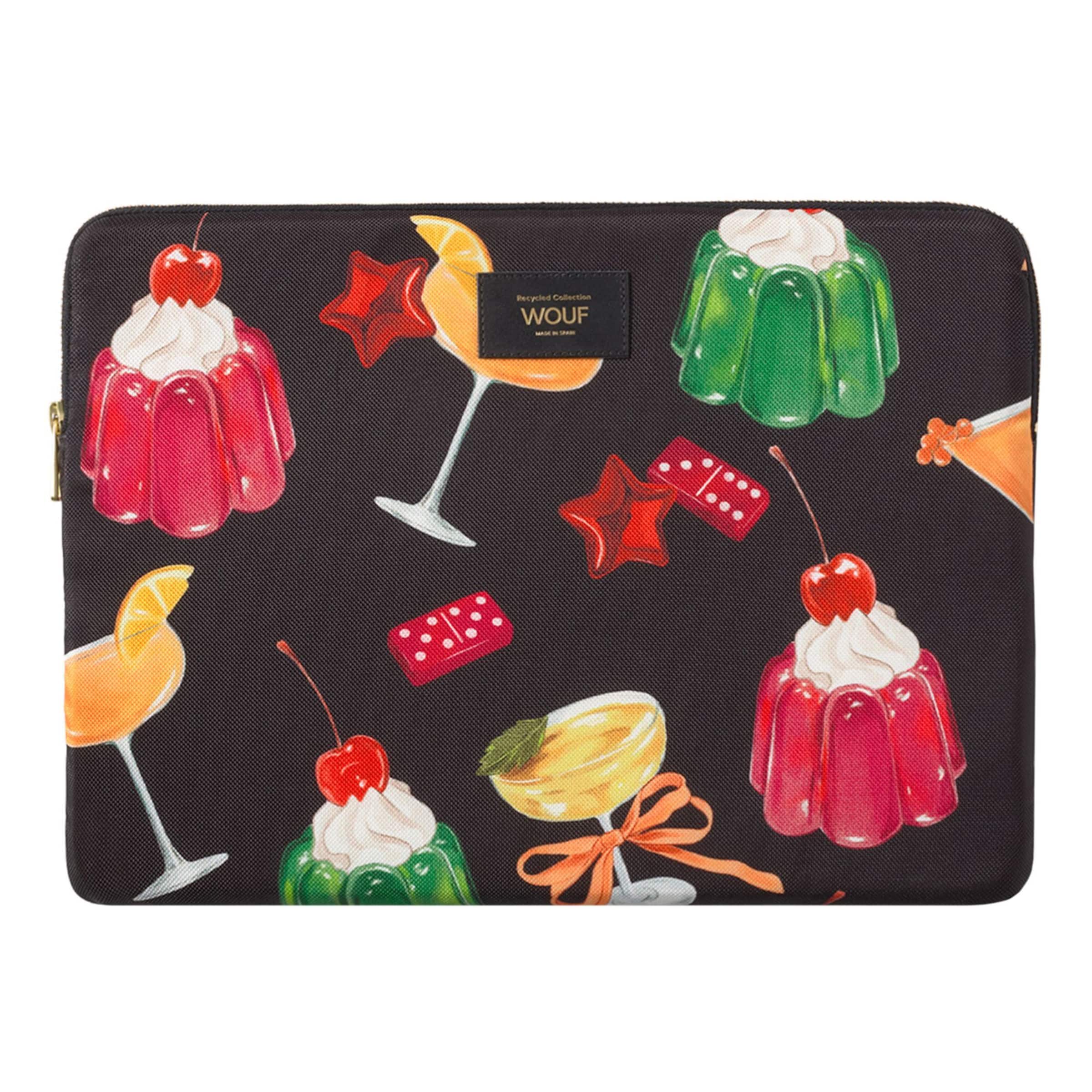 Sac d’ordinateur portable Wouf en noir : devant