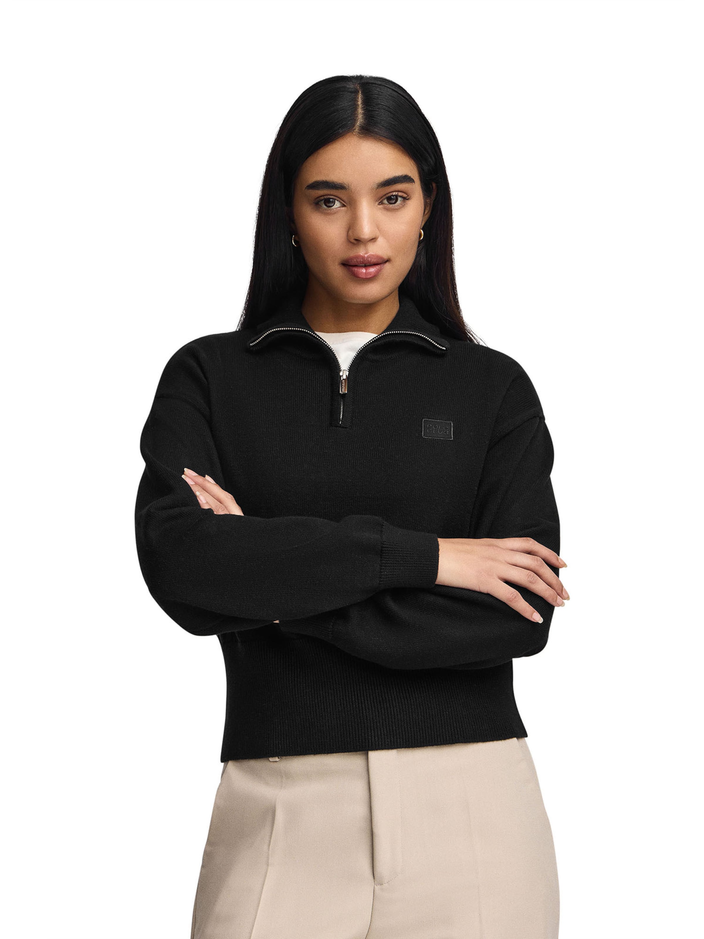 Polo Club Pullover in Schwarz: Vorderseite