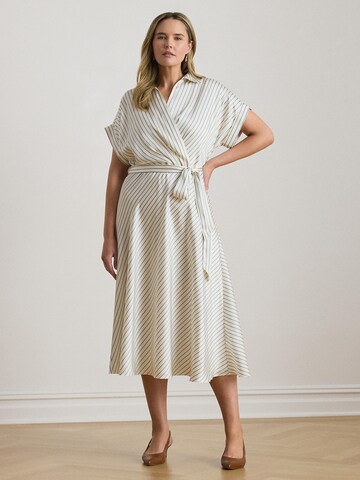 Lauren Ralph Lauren Plus Šaty – béžová: přední strana