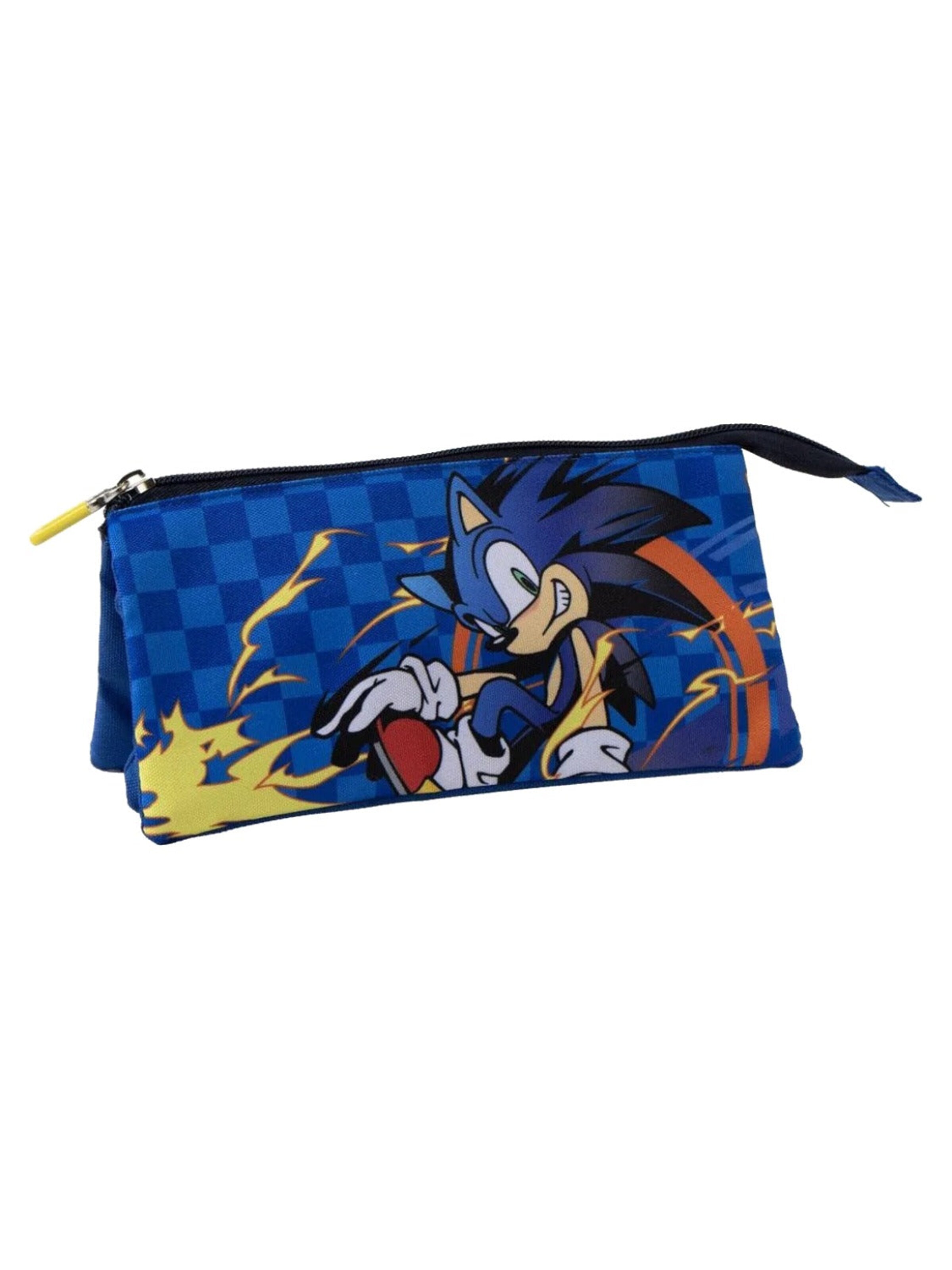 Sonic the Hedgehog Buideltas 'Sonic the Hedgehog Etui met 3 Vakken voor Jongens Blauw' in Blauw: voorkant