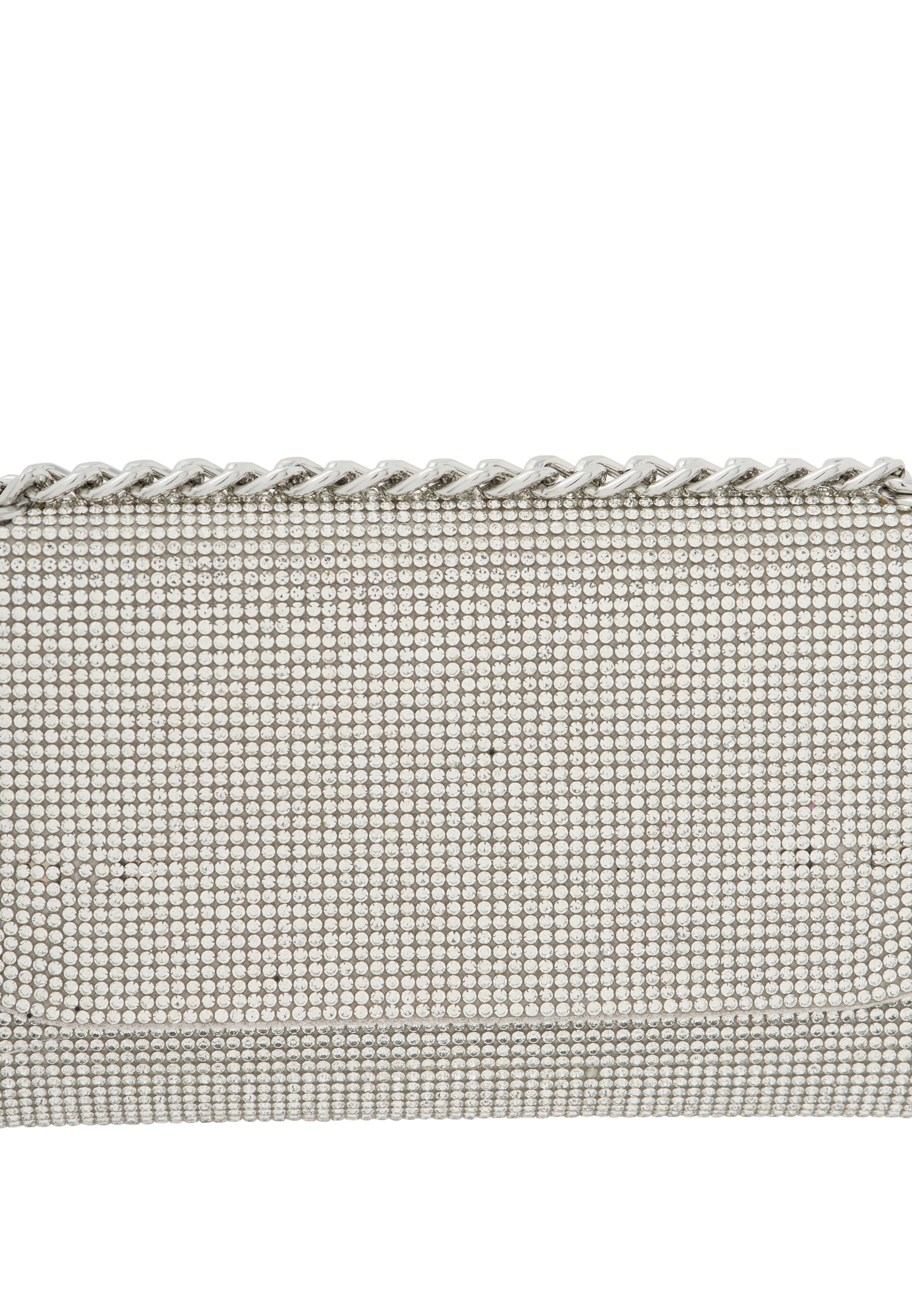 sudrabs faina "Clutch" stila somiņa