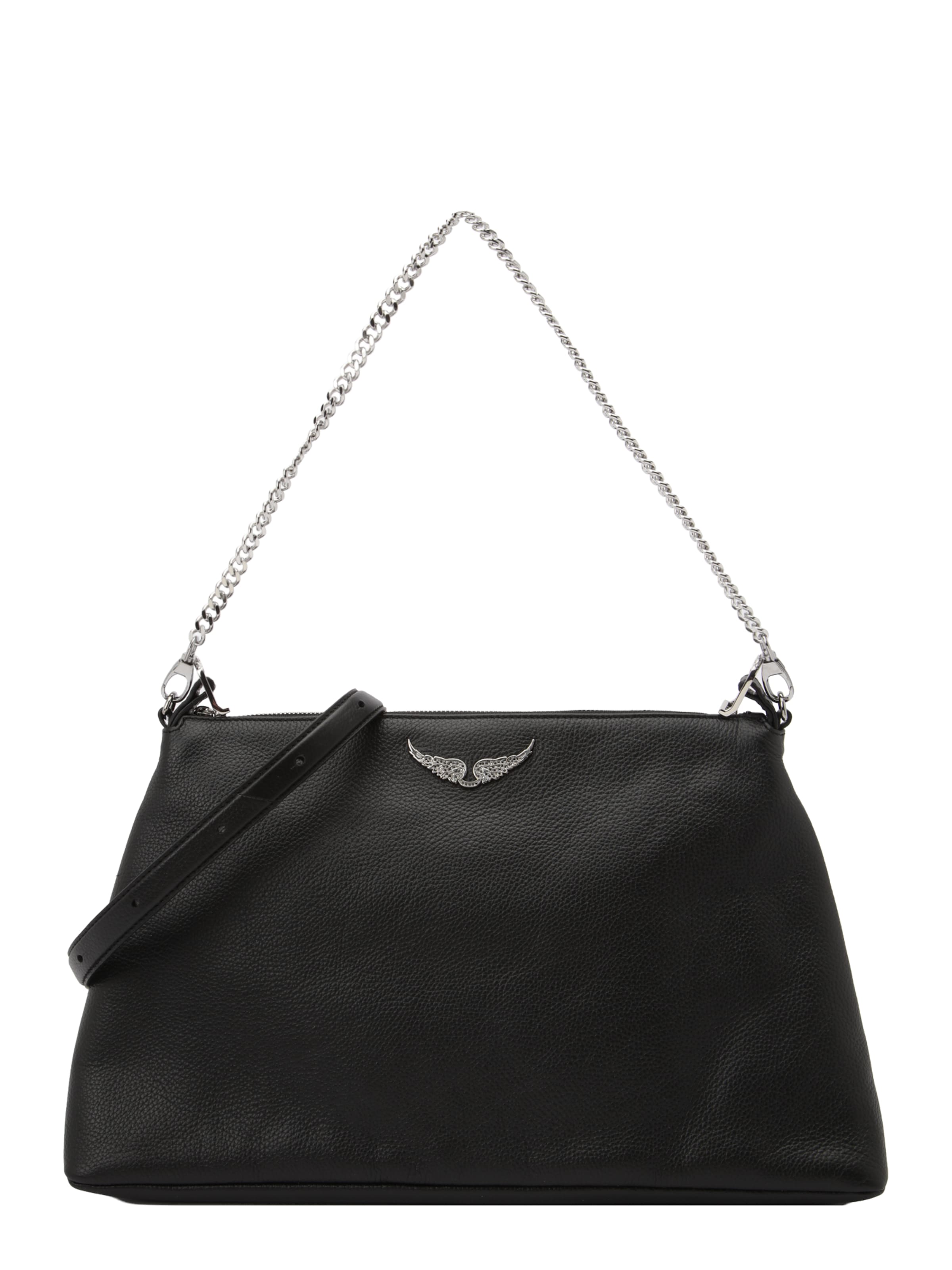 Zadig & Voltaire Τσάντα ώμου 'JIM' σε μαύρο: μπροστά