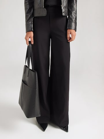 Wide Leg Pantalon 'CORALIE' MAC en noir : devant