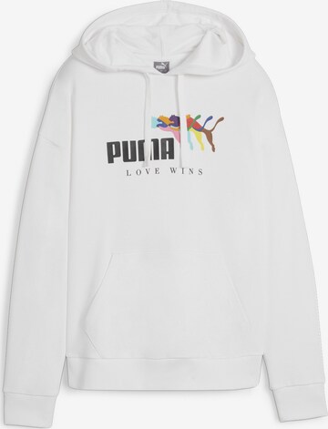 PUMA Athletic Sweater in White: front