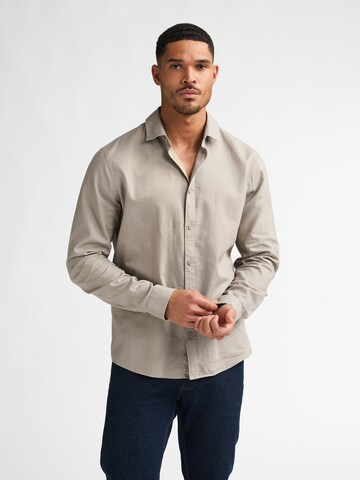 PETROL INDUSTRIES MEN Regular Fit Hemd‌‌‌‌‌‌‌‌‌ in Beige: Vorderseite