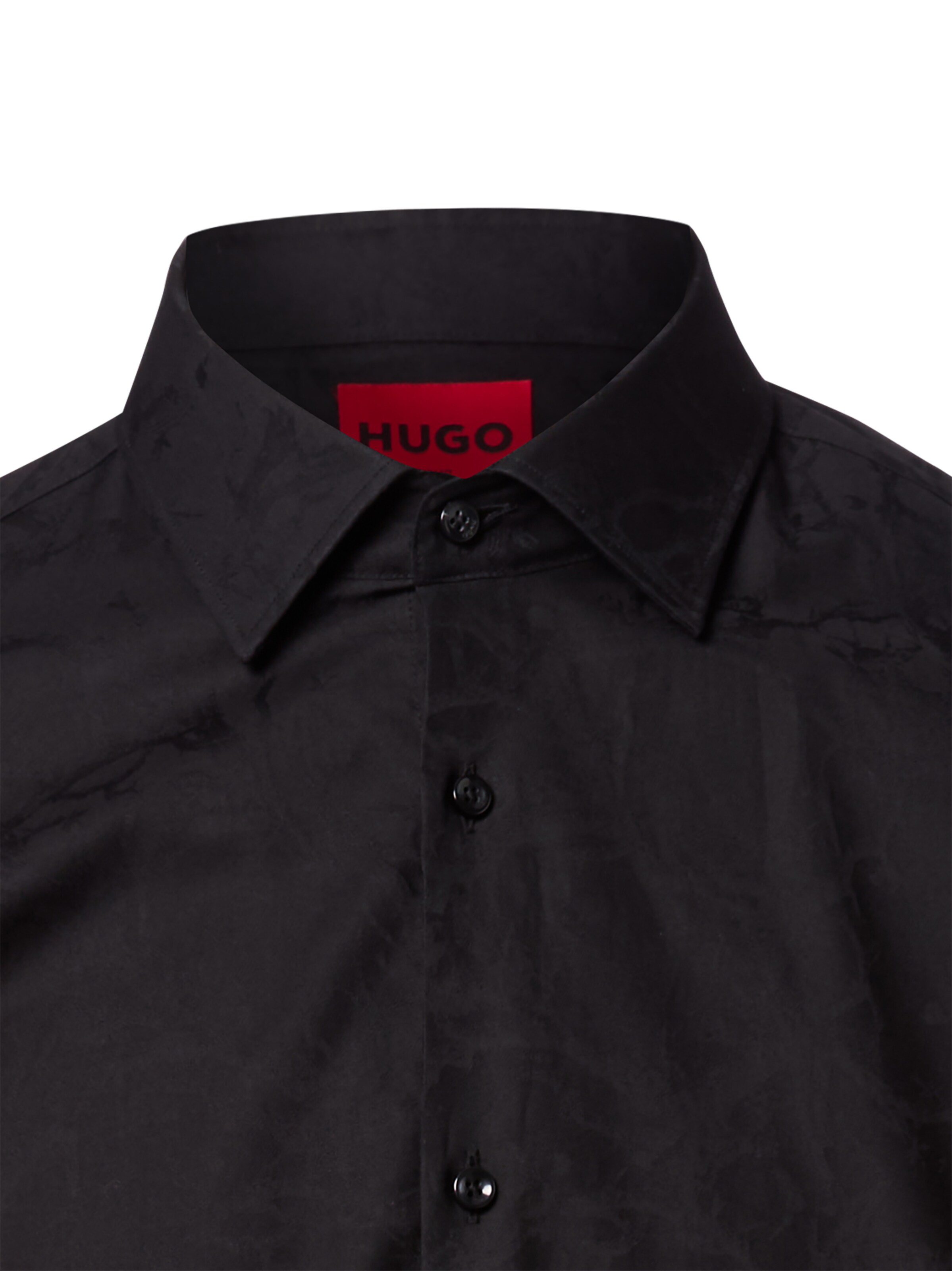 HUGO Slim fit Zakelijk overhemd 'Kenno' in Zwart