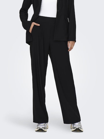 ONLY Regular Pleat-front trousers 'GINGER' in Black: front