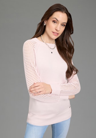 Bruno Banani LM Sweater in Pink: front