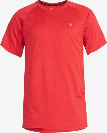 Spyder Functioneel shirt in Rood: voorkant