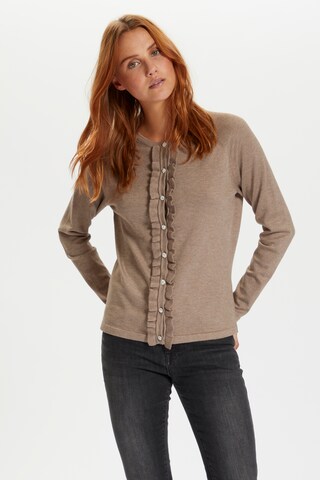 SAINT TROPEZ Cardigan 'Josefine' i beige: forside