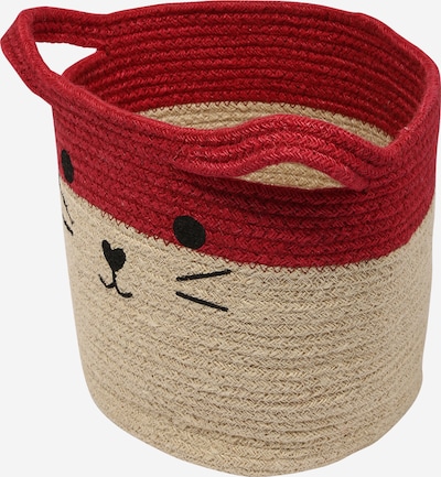 ABOUT YOU Korb 'Cat' in sand / himbeer / schwarz, Produktansicht