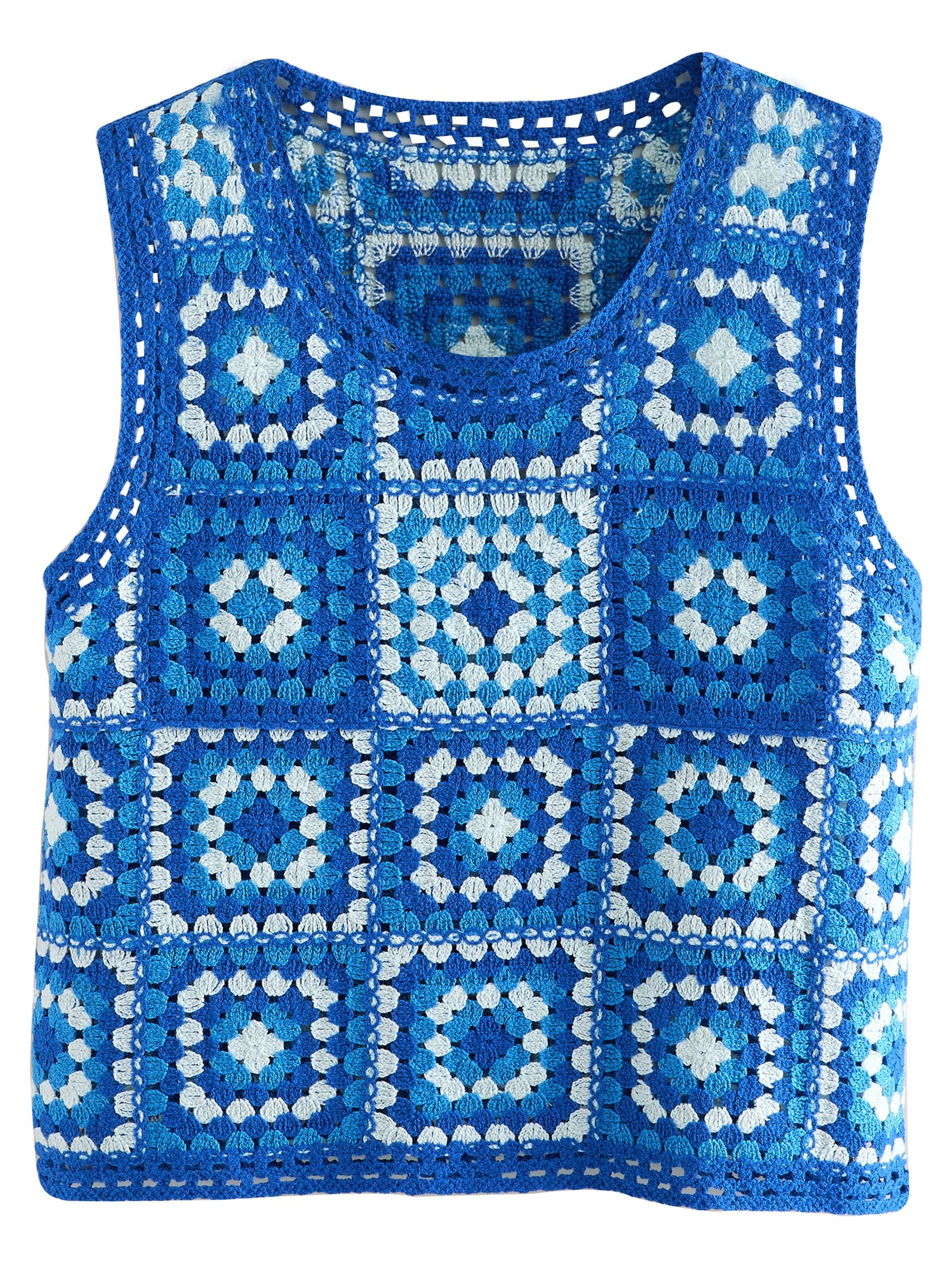 Next Sticktop in Blau: Vorderseite